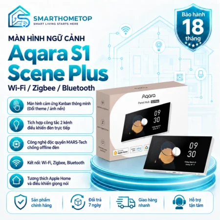 Màn Hình Ngữ Cảnh Aqara S1 Scene Plus EU Tích Hợp Công Tắc 2 Kênh