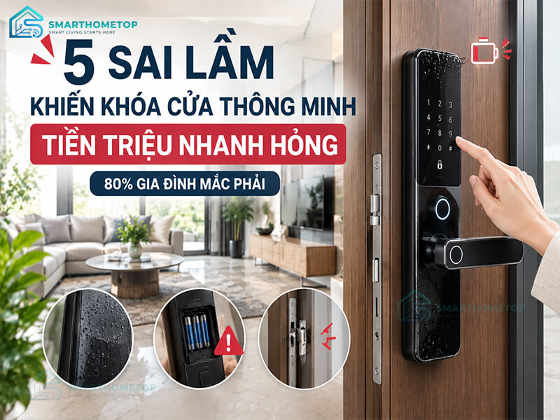 5 Sai Lầm Khiến Khóa Cửa Thông Minh Nhanh Hỏng