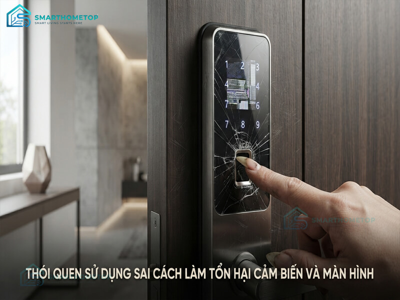 Thói quen sử dụng sai cách làm tổn hại cảm biến và màn hình