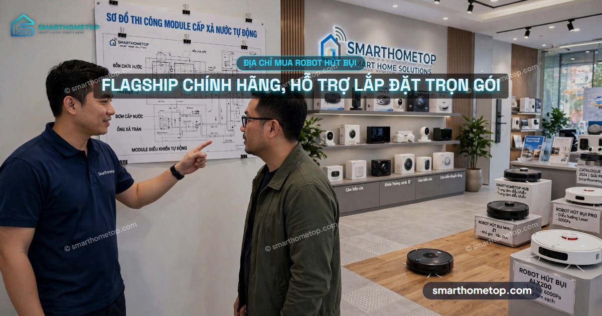 Địa chỉ mua robot hút bụi flagship chính hãng, hỗ trợ lắp đặt trọn gói