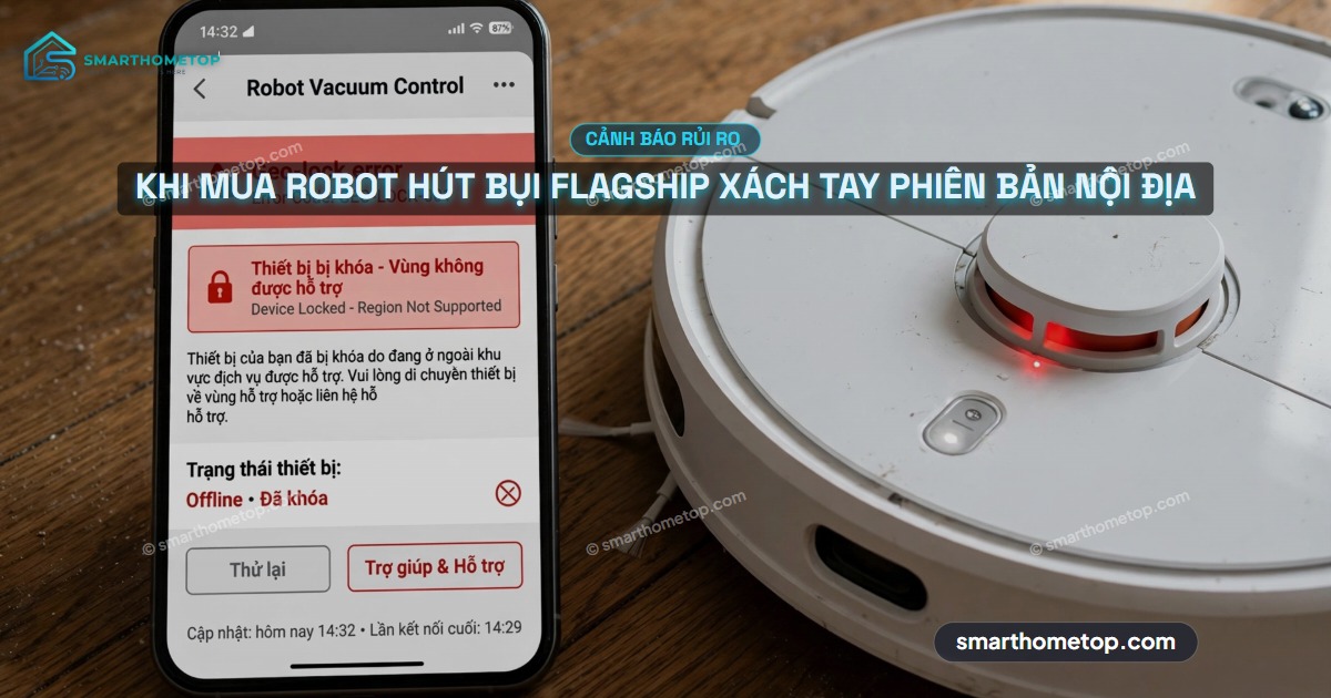 Cảnh báo rủi ro khi mua robot hút bụi flagship xách tay phiên bản nội địa